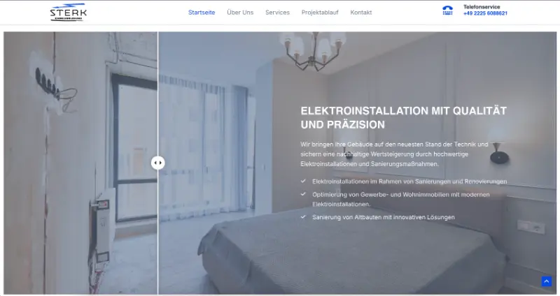 Website Detail Ansicht